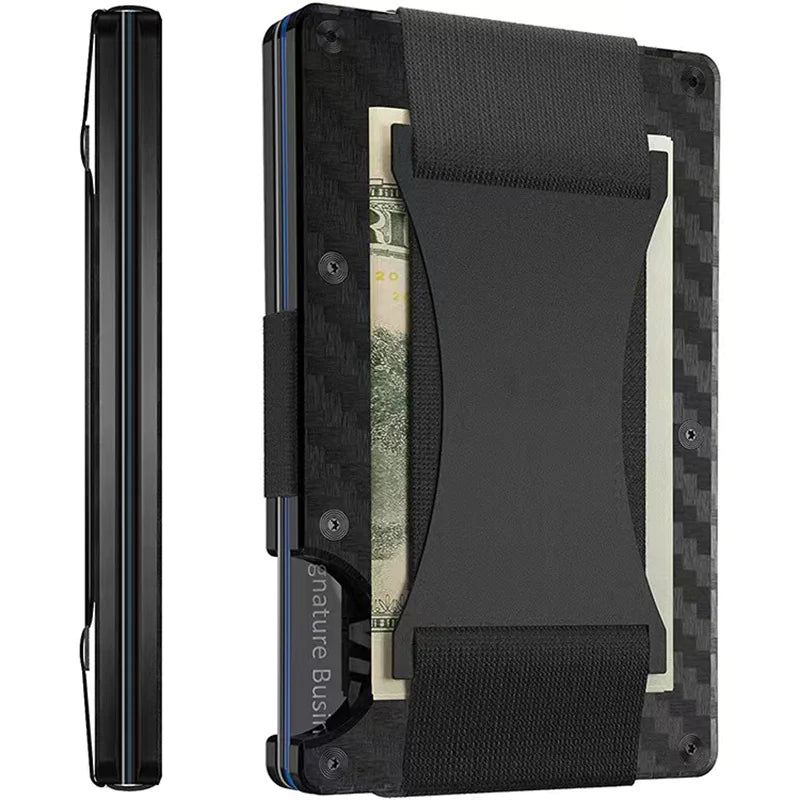 Carbon Fiber Metal Wallet with RFID Blocking Technology – Slim, Anti-Theft Cardholder