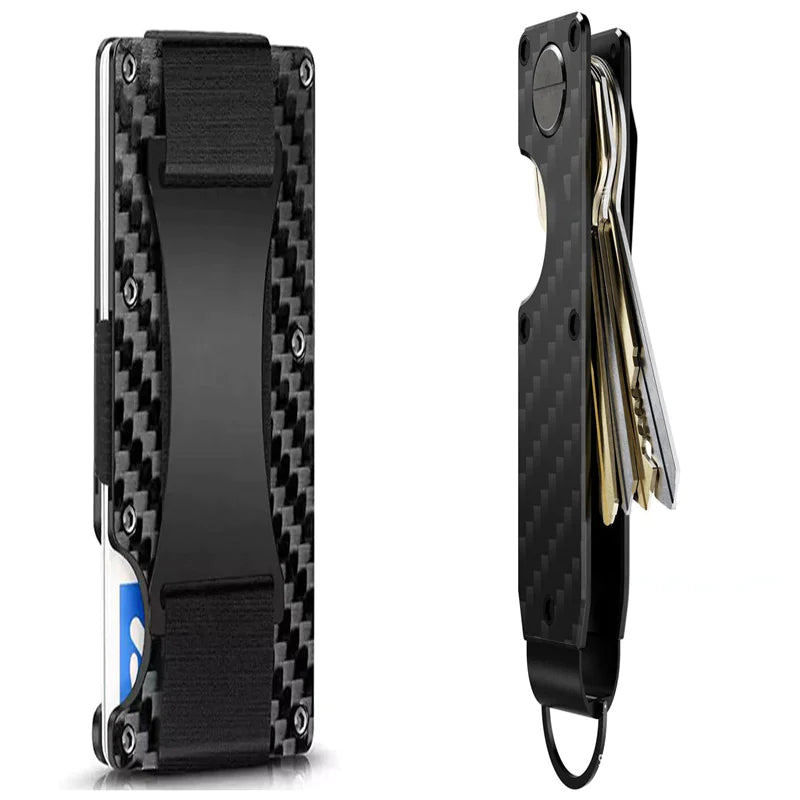 Carbon Fiber Metal Wallet with RFID Blocking Technology – Slim, Anti-Theft Cardholder